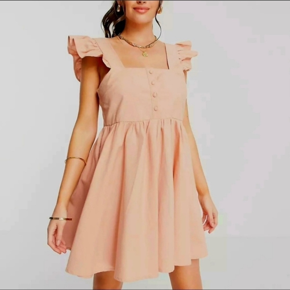 𝅺Square Neck Mini Dress by ASOS